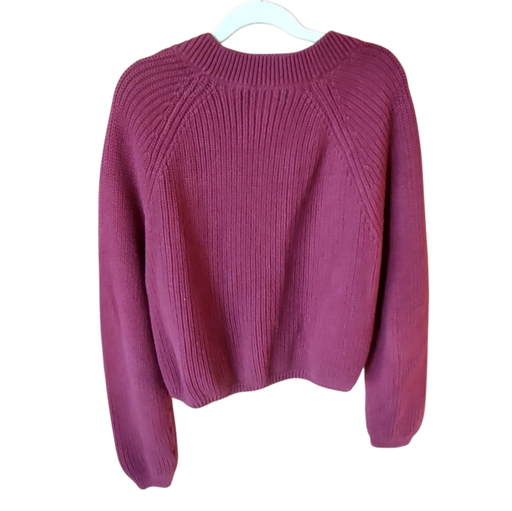 Kendall and Kylie Burgundy Cotton Sweater - Picture 2 of 5